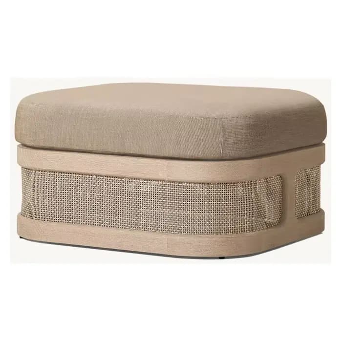 Meubles de luxe pour Patio extérieur, matériaux mixtes, repose-pieds, tabourets en bois de teck mass