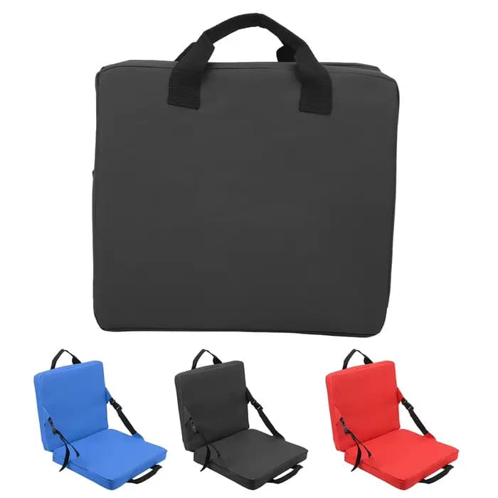 Chaise d'extérieur pliable avec dossier, coussin en éponge douce, chaise à dossier pour stade et pla