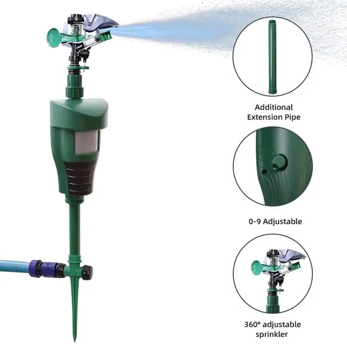 Mouvement Arroseur Antiparasitaire Jardin Antiparasitaire Jet Spray Oiseaux Répulsif Conduite Petits