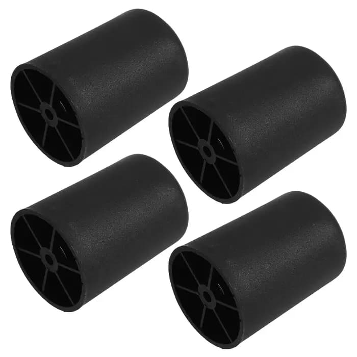 4 pièces 8cm pieds de meubles en plastique noir remplacement canapé Table armoire pieds Stable facil