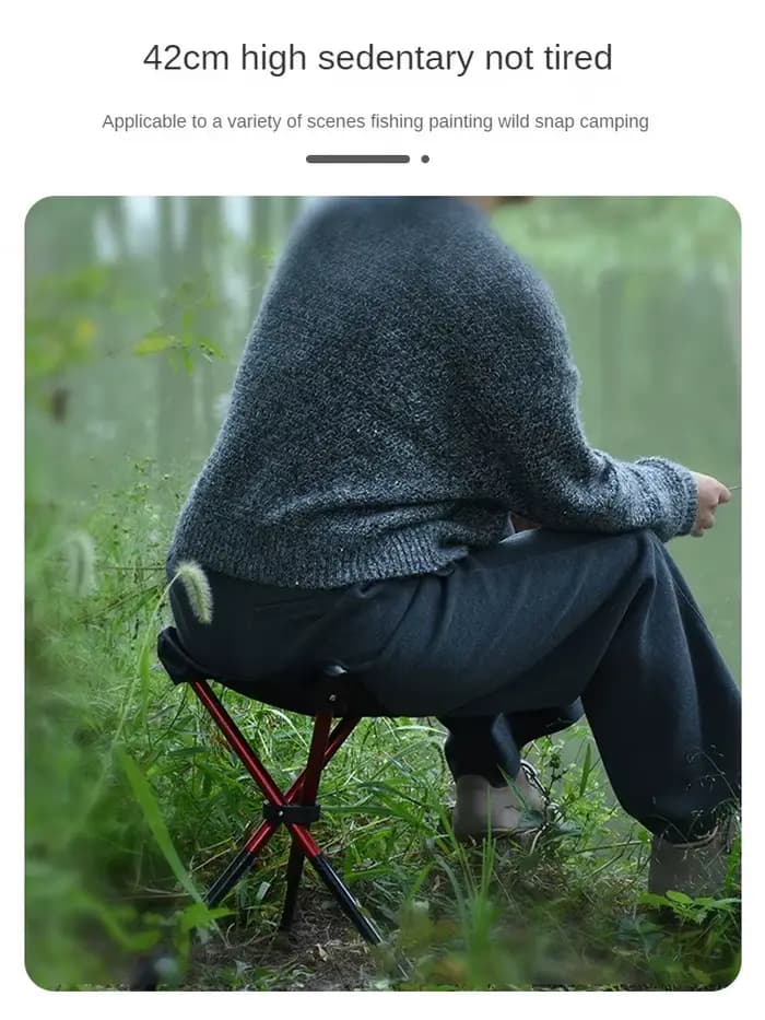 Tabouret pliant triangulaire portatif extérieur d'alliage d'aluminium épais, tabouret de Camping à j