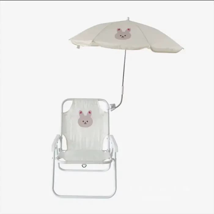 Chaise de plage extérieure pour enfants avec parapluie mignon Ins vent chaise pliante Portable bord 
