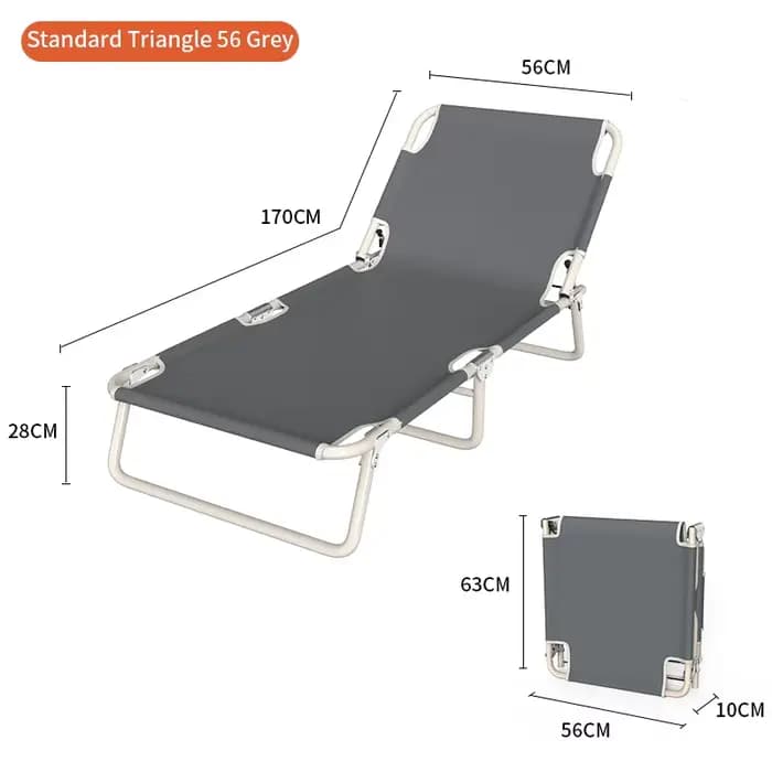 Chaise longue pliante d'extérieur, sans Installation, chaise de plage, de bronzage pour adultes, lit