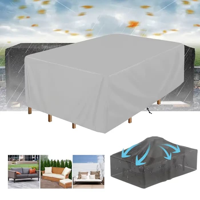 Housse de protection pour table de jardin, 1 pièce, housse de protection pour meubles de jardin, cou