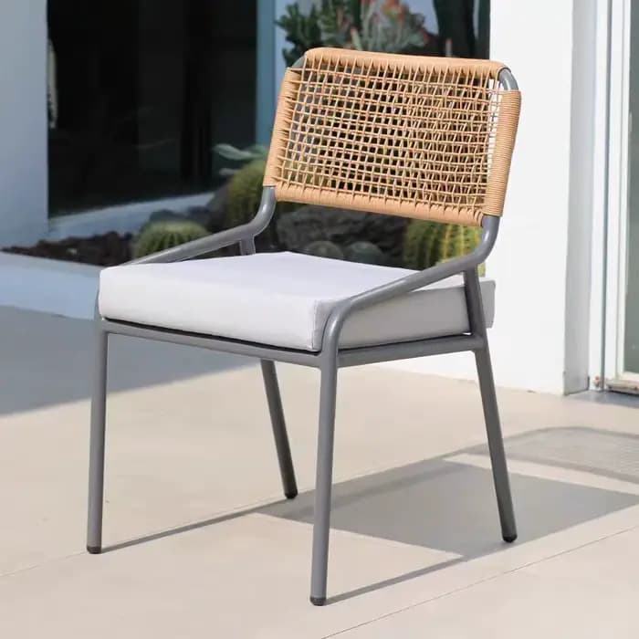 Table à manger et chaise d'extérieur nordique, créative et Simple, en rotin, pour loisirs, parc, hôt