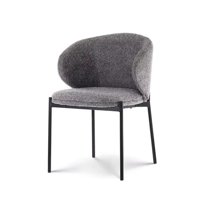 Chaises de salle à manger avec pieds en métal gris, chaises de salle à manger de luxe modernes, chai