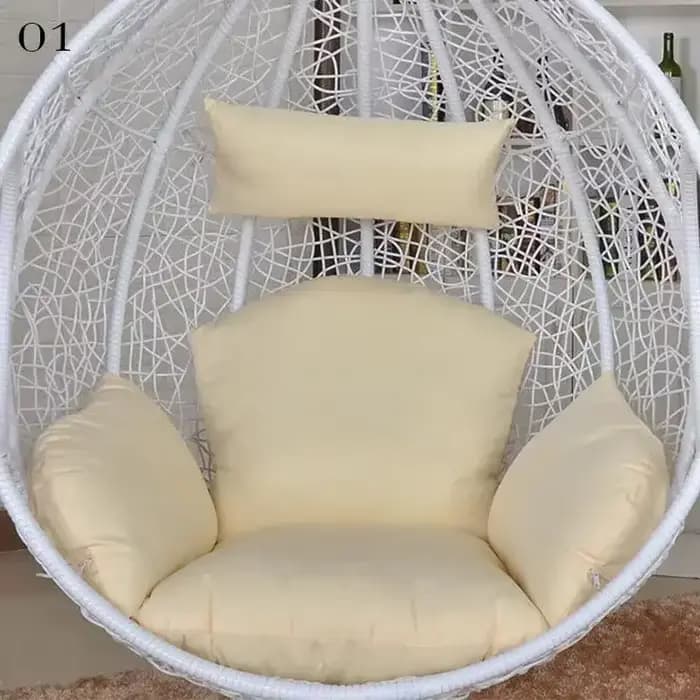 Housse de coussin pour chaise balançoire suspendue, grand coussin rond en Papasan, détachable, pour 