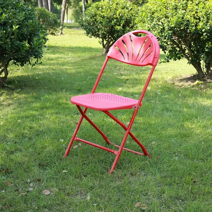 Meubles d'extérieur de haute qualité, Style d'été, Protection Uv, chaises pliantes en résine blanche