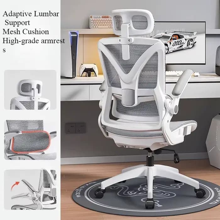 Chaise De jeu ergonomique Support lombaire 3D course pivotant réglable maille respirante haute densi