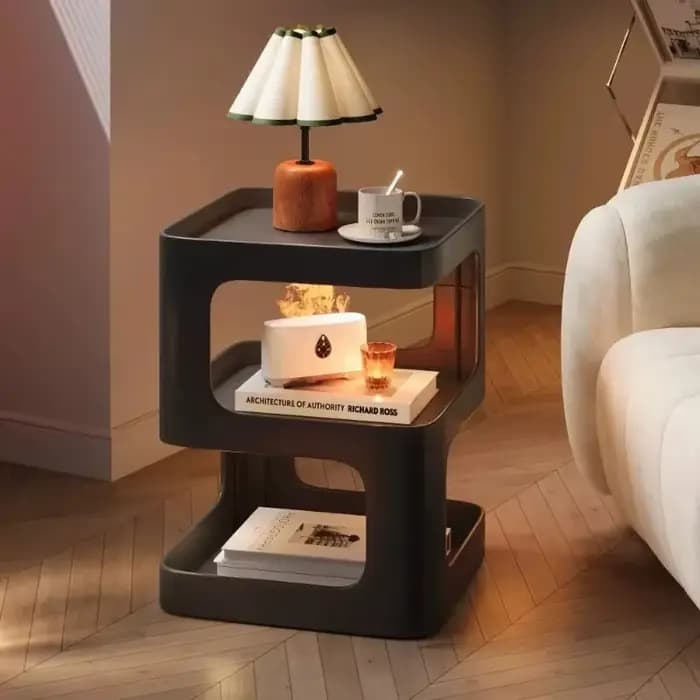 Table de canapé de luxe légère, étagère de couleur unie, petite Table basse pour salon, chambre à co