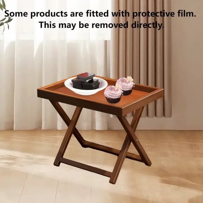 Table d'appoint pliante en bambou, Table de lit avec plateau TV Durable, petite Table d'appoint pour