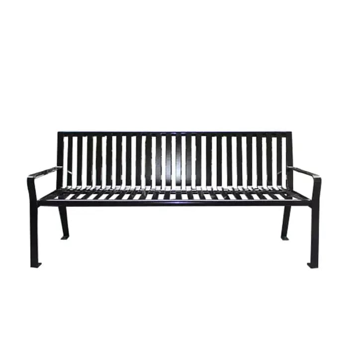 Banc de pique-nique en fer forgé Antique d'extérieur moderne, meubles en acier durables pour jardin,