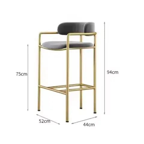Chaise de Bar de luxe, tabouret haut en fer, mode Joker café boutique de thé, dossier de loisirs, ch