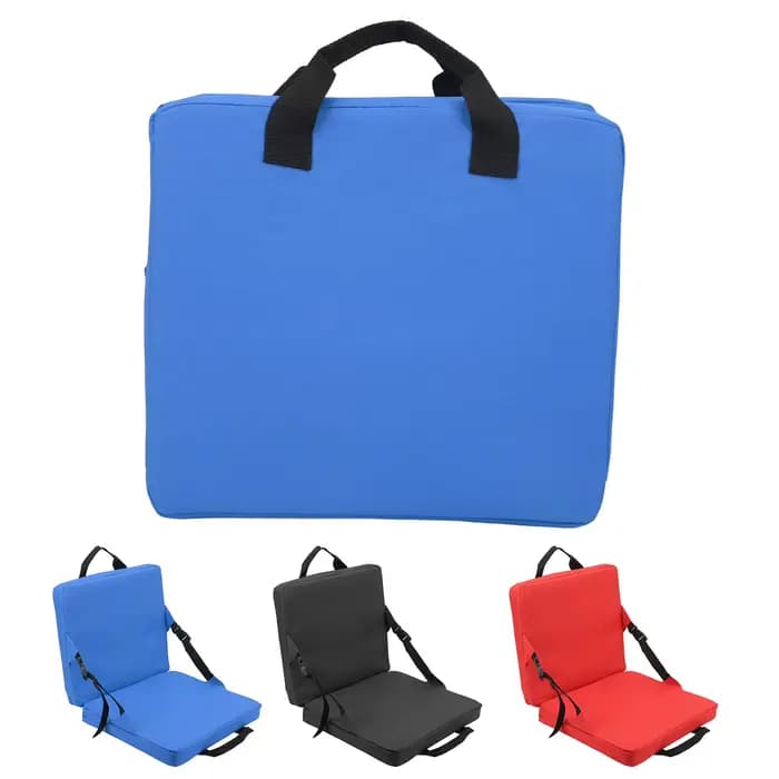Chaise d'extérieur pliable avec dossier, coussin en éponge douce, chaise à dossier pour stade et pla