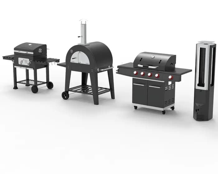Gril de barbecue en acier inoxydable, cuisine extérieure moderne avec armoire pour la maison, cuisin