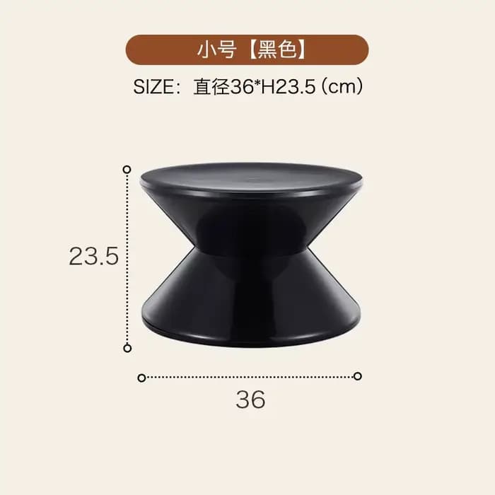 Table basse ronde en plastique, meubles de maison nordiques, tables d'appoint de canapé de salon, ta
