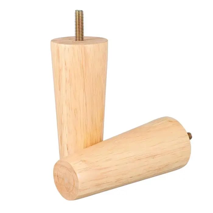 4 pièces 10/12/15CM pieds de meubles en bois massif hauteur droite robuste conique canapé-lit armoir