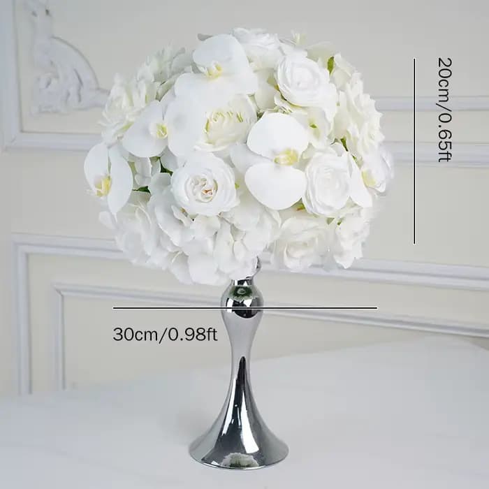 Boule de table de mariage, orchidée rose blanche, arrangement de fleurs d'hortensia, accessoires de 