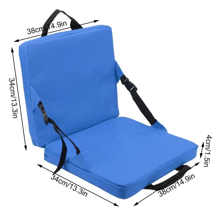 Chaise d'extérieur pliable avec dossier, coussin en éponge douce, chaise à dossier pour stade et pla