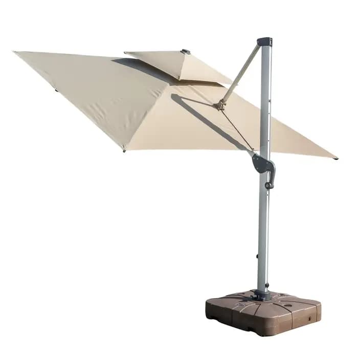 Parasol Roma en aluminium pour Patio, marché extérieur, grand jardin, nouveau Style moderne, offre s