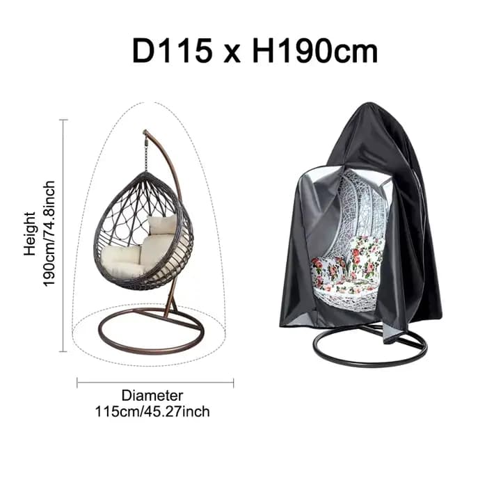 Housse de protection de chaise oeuf, imperméable, avec fermeture éclair, anti-rouille, Durable, Anti