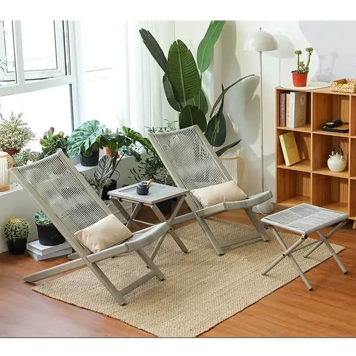 Meubles d'extérieur modernes, chaises en canne, chaises longues d'extérieur