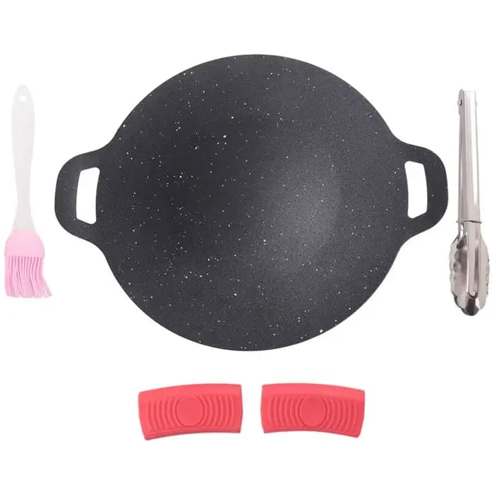 Plaque de barbecue coréenne antiadhésive A36T, plaque de barbecue électrique plate pour viande, 28 c