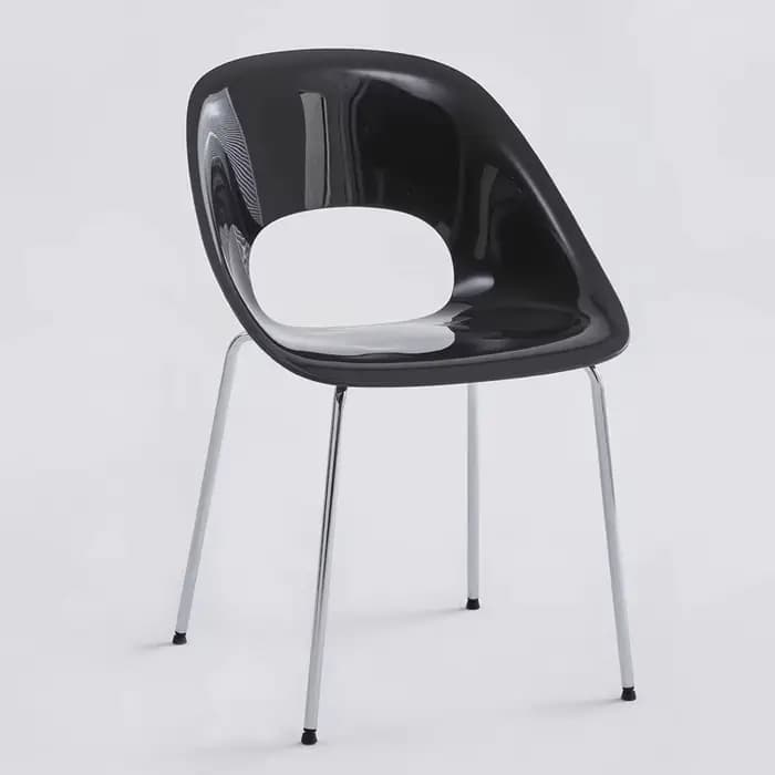 Chaise de dossier Simple en forme d'éventail, placage creux, chaise de salle à manger, coussinets de