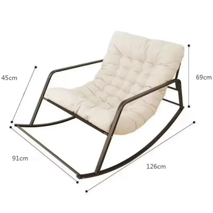 Chaise à Bascule Nordique de Luxe avec Dossier, Design Moderne, Mobilier de délégations