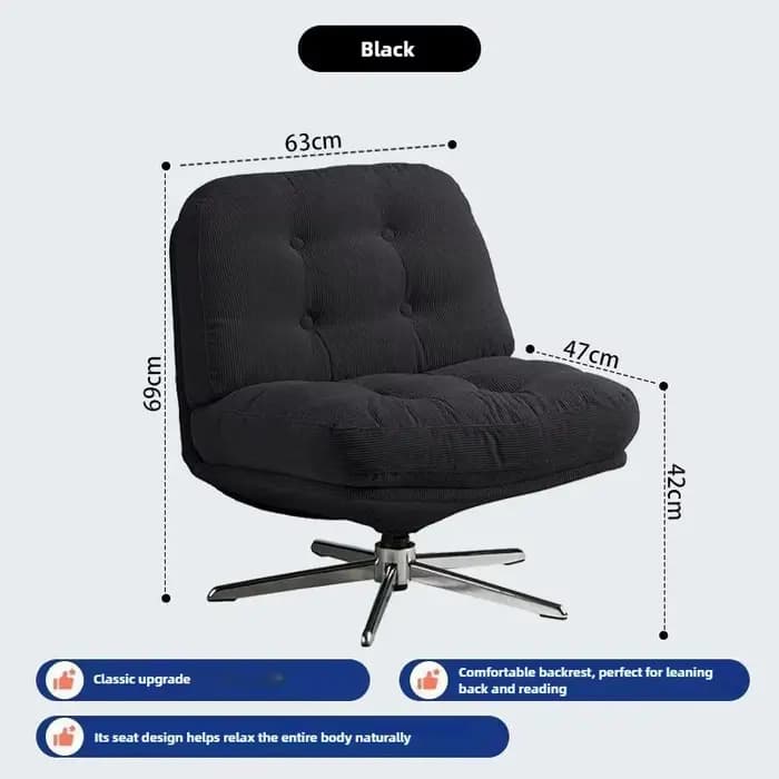 Fauteuil de relaxation, fauteuil pivotant et réglable pour la maison, fauteuil individuel pour balco