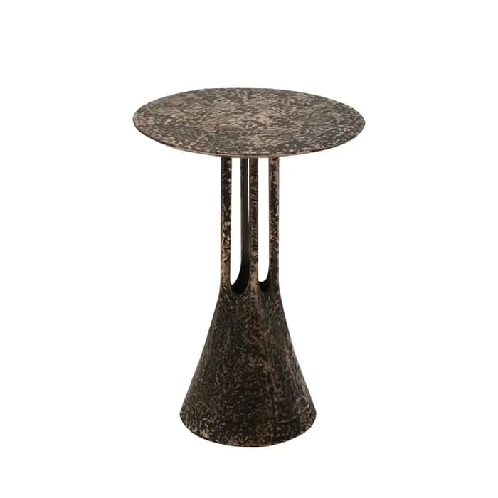 Petite table basse ronde en métal, table d'appoint en laiton antique, salon moderne, conception Manu