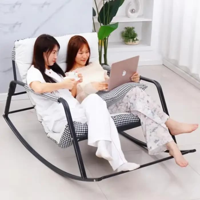 Chaise à Bascule Nordique de Luxe avec Dossier, Design Moderne, Mobilier de délégations