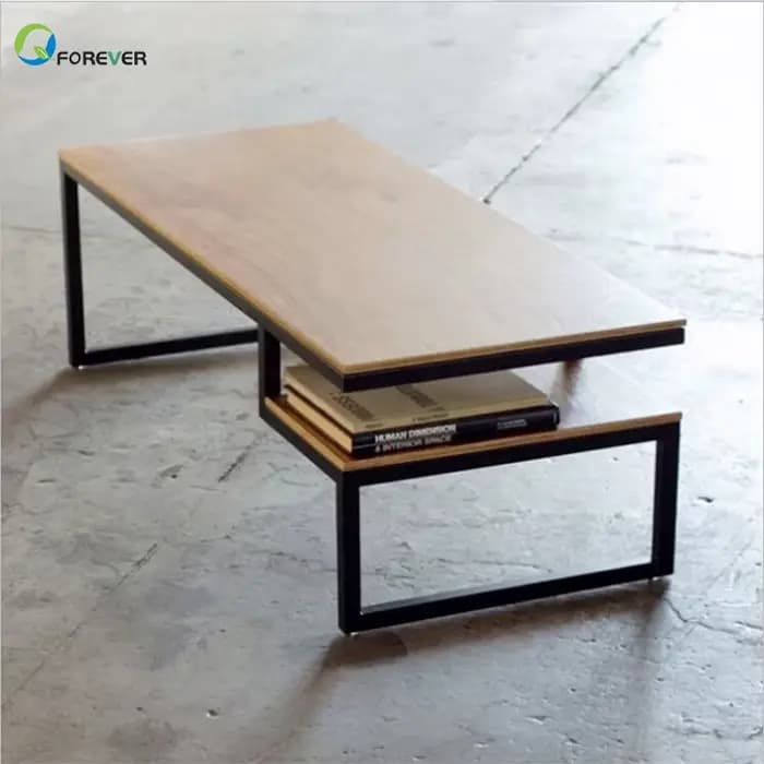 Table basse de loisirs en fer forgé, table d'appoint de style industriel pour usage domestique