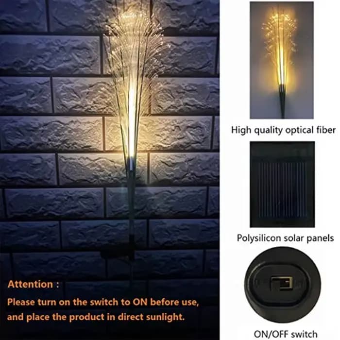 LED lampes de jardin solaires roseau lumineux extérieur décoratif solaire alimenté fleur piquet lumi