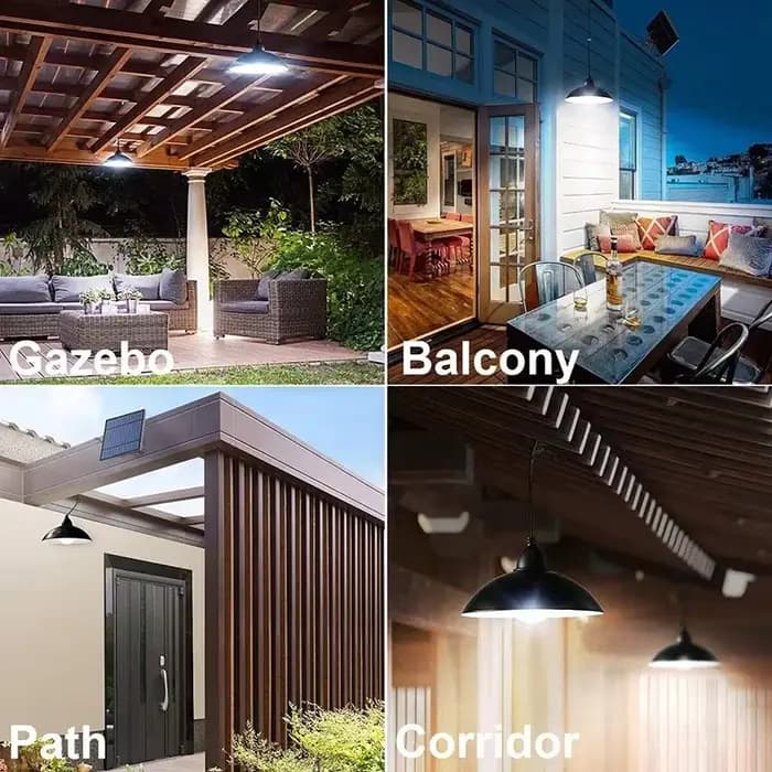 2/1 tête solaire suspension à distance lampe extérieure étanche puissance jardin lustre intérieur ja