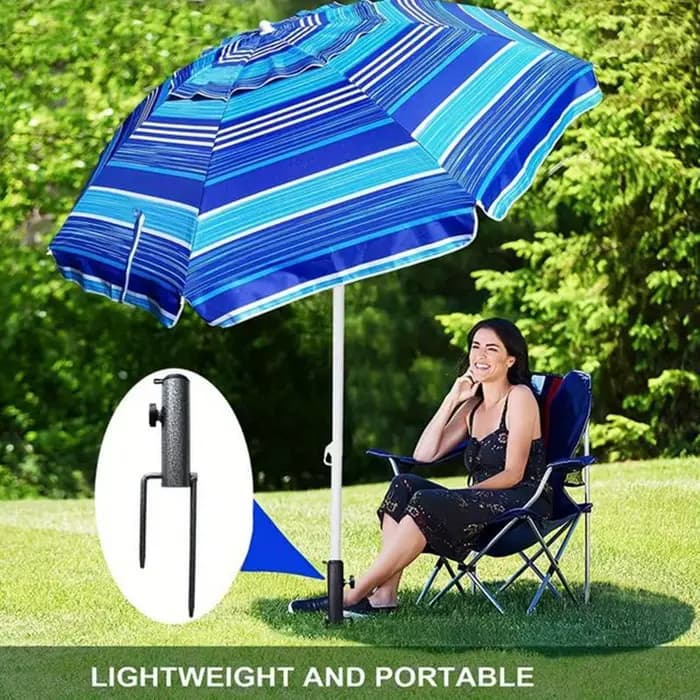 RapDuty-Injecteur de Parapluie Rond Réglable en Fer pour l'Extérieur, Support dans le Sable