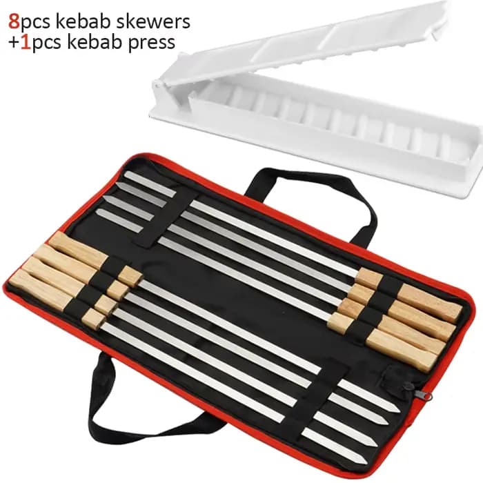 Moules de presse portables antirouille avec manche en bois, 8 pièces, 17 pouces de long