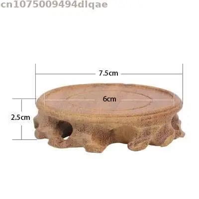Base en bois pour plantes de serre de jardin, service à thé et vin, artisanat sur pied, Vase en bois
