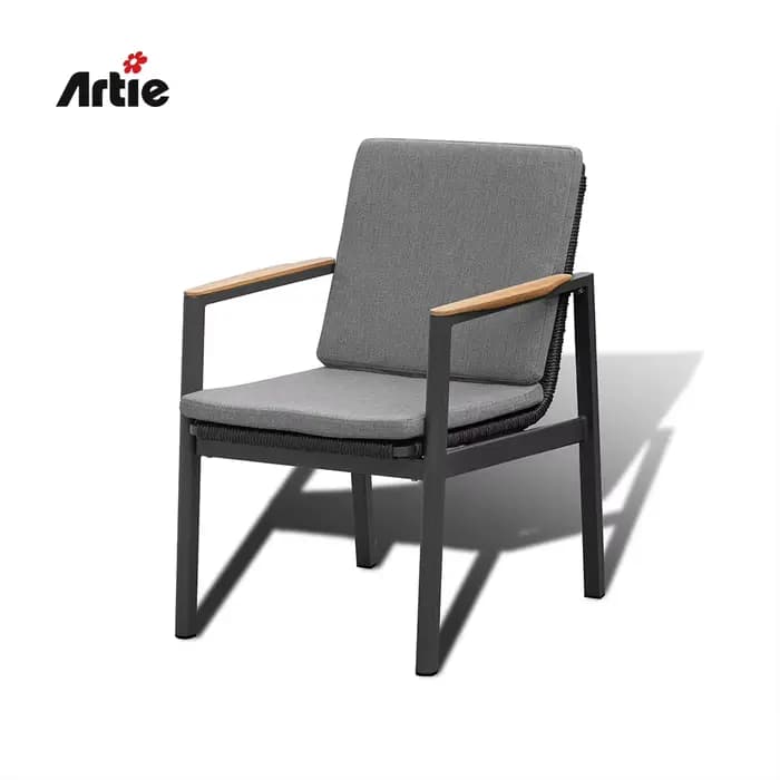 Meubles de restaurant UV en rotin, chaises de jardin, meubles de salle à manger d'extérieur, chaises