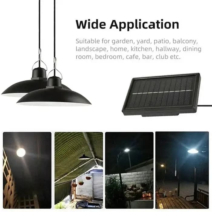 2/1 tête solaire suspension à distance lampe extérieure étanche puissance jardin lustre intérieur ja