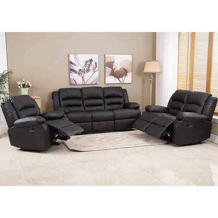 Canapé sectionnel bon marché, fauteuil inclinable manuel, ensemble de canapé de salon, meubles 3 + 2