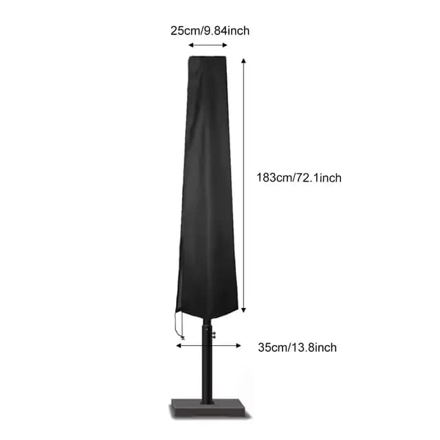 Housse de parapluie élastique 6 tailles, protection solaire et pluie imperméable pour parasols d'ext