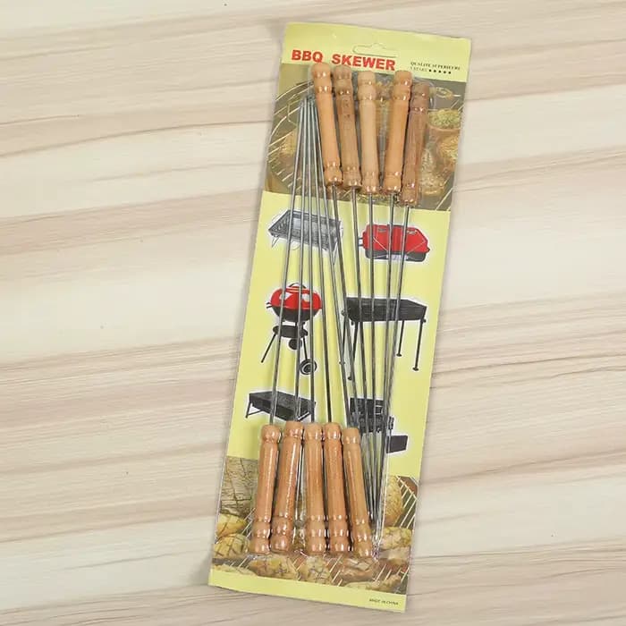 Brochettes de Barbecue réutilisables, en acier inoxydable, Shish Kebab, pour Camping, fourchettes pl