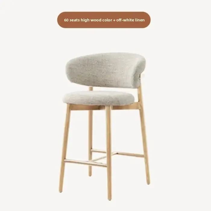 Chaises modernes en bois massif, style nordique de luxe léger, pour table îlot, chaises de bar à dos