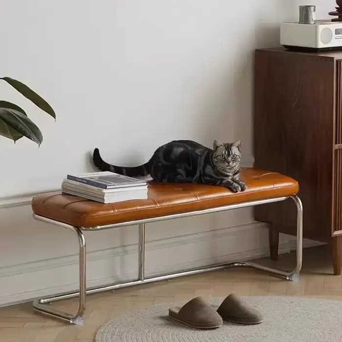 Banc à chaussures d'entrée mince siège de couloir étroit tabouret de rangement Vintage tabouret chai