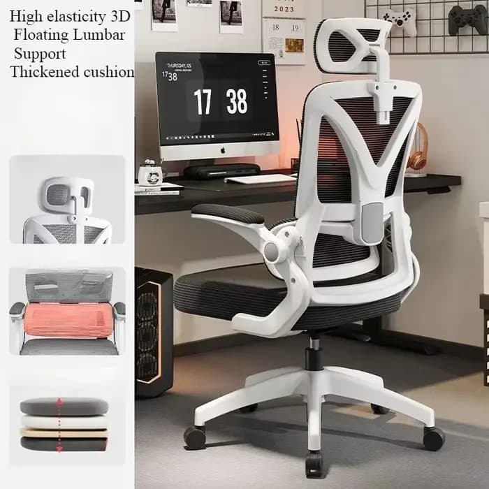 Chaise De jeu ergonomique Support lombaire 3D course pivotant réglable maille respirante haute densi