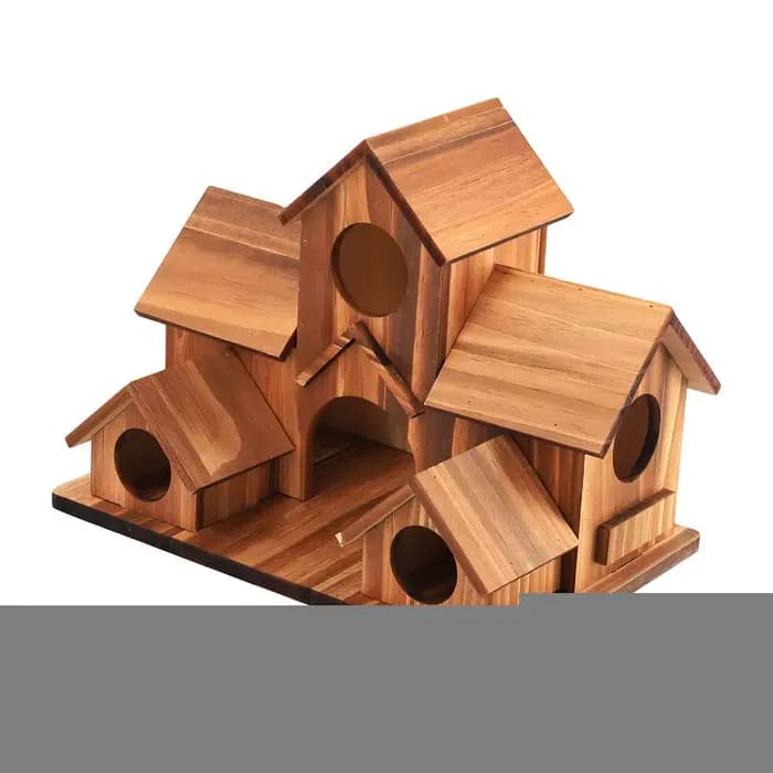 Nichoir en bois pour oiseaux à 5 trous, cage à oiseaux, boîte de nidification extérieure pour jardin