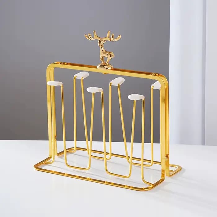 GIANXI support de rangement de tasses renne nordique porte-gobelets décoratifs en fer ménage stockag