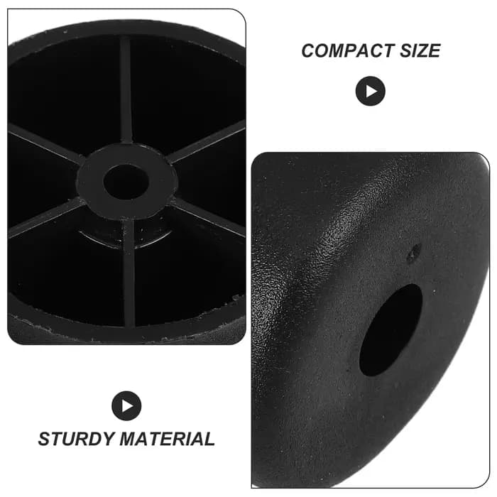 4 pièces 8cm pieds de meubles en plastique noir remplacement canapé Table armoire pieds Stable facil