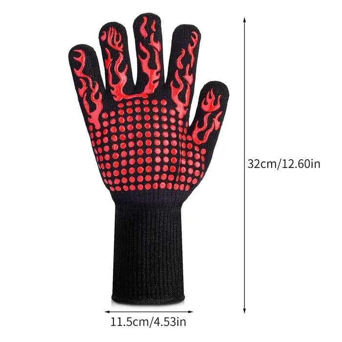 Gants de barbecue résistants à la chaleur, mitaines de four à micro-ondes, résistants au feu, coordo